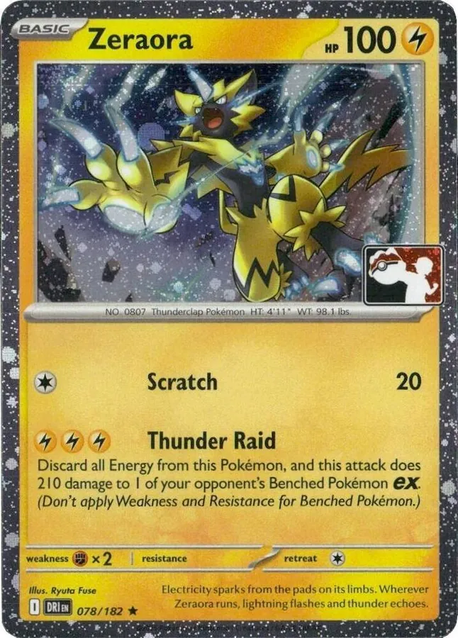 Destined Rivals Zeraora [Prize-Pack-Cosmos-Holo] Pokémon card